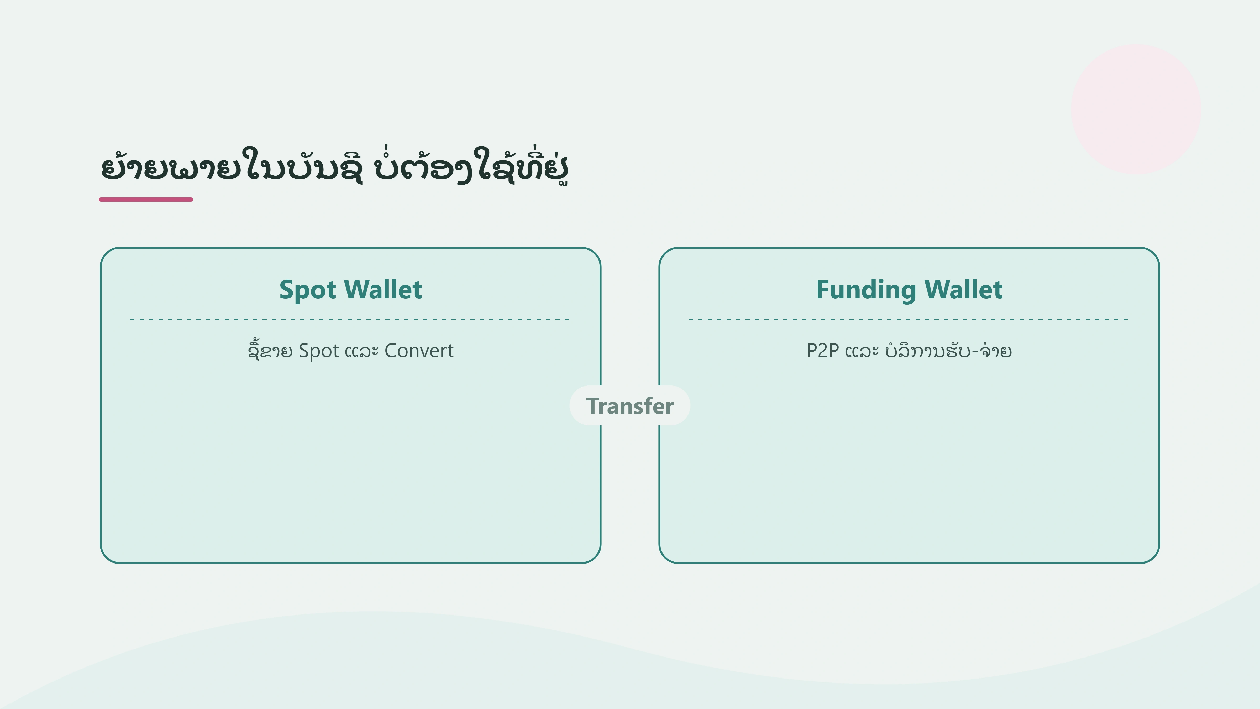 Spot Wallet ແລະ Funding Wallet ໃນ Binance: ຕ່າງກັນ ແລະ ໂອນ USDT ແນວໃດ