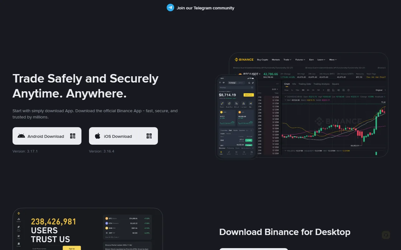 ດາວໂຫຼດ Binance ທາງການ